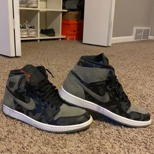 Air Jordan 1 Retro highs Premium Shadow Camo Mens